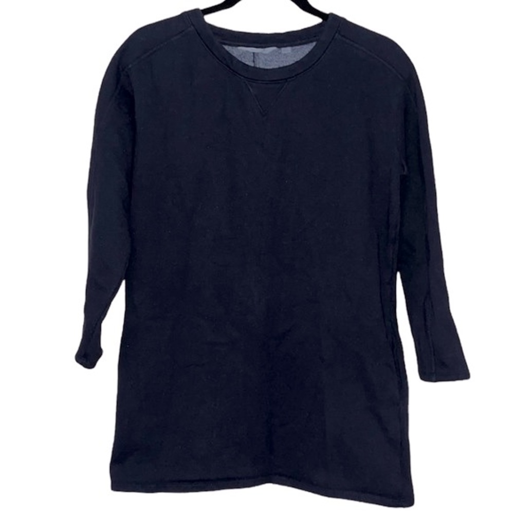 Athleta Lolo Sweatshirt Tunic Dress Black with Pockets (Sm)